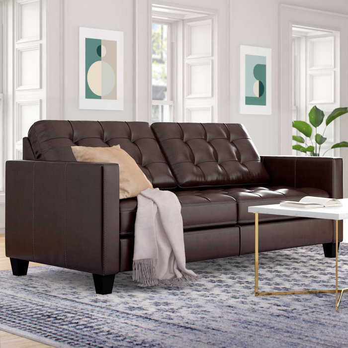 Mercury Row® Malcolm 82'' Vegan Leather Sleeper Sofa & Reviews Wayfair